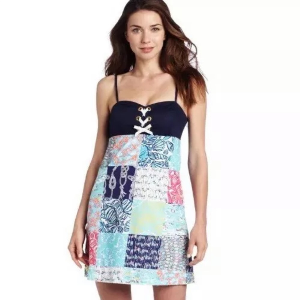 Lilly Pulitzer Nautical Sailboat Rilee Dress Sz 4